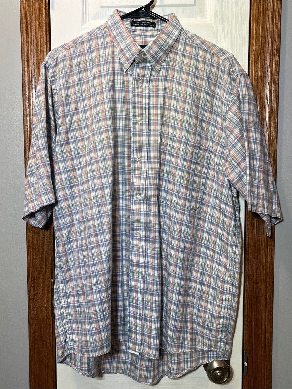 Vintage Burberrys of London 100% Cotton Short Sleeve Plaid Shirt Men’s Medium